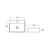 CE5542 Gloss White Ceramic Basin 550x420x140mm