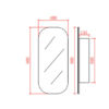 4090MB1 CE 4090MB/6090MB Shaving Cabinet Matte Black 400/600mm
