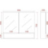 44 CE MWSV600/750/900 Shaving Cabinet Matte White 600/750/900mm