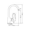 NRO250807MB Matt Black Kitchen Sink Mixer