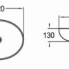 CE5239 Gloss White Ceramic Basin 520x390x130mm