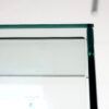 SS08 - 10mm Black Frameless Shower Screen with Wall Brackets - 885x885mm