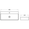 5B9042 1 CE9042 Gloss White Ceramic Basin 900x420x140mm