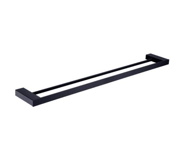 CELIA Matte Black Double Towel Rail 800mm