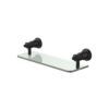 81007B LILLIAN Matte Black Glass Shelf