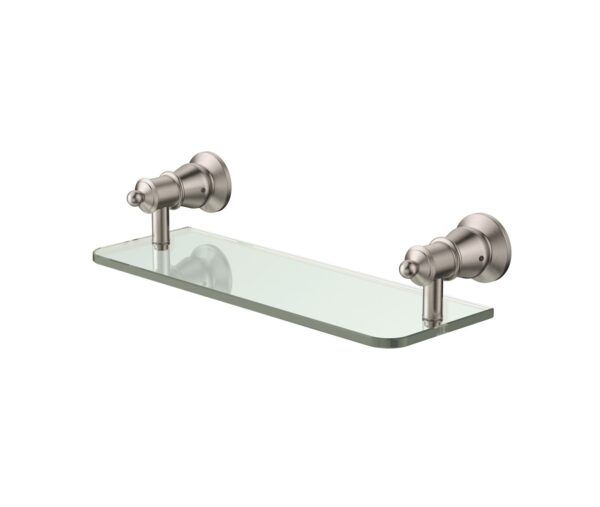 LILLIAN Brushed Nickel Glass Shelf