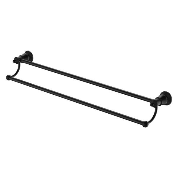 LILLIAN Matte Black Double Towel Rail