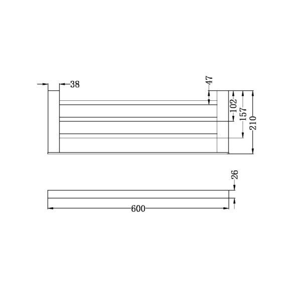 CELIA Chrome Towel Rack