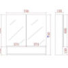 FMWSV750 2 CE MBSV600/750/900 Shaving Cabinet Matte Black 600/750/900mm