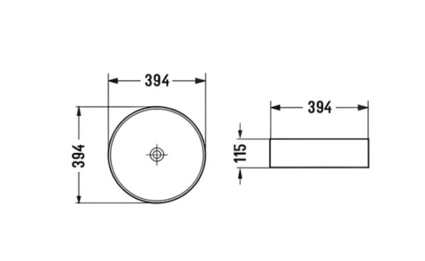 CE4040M2 Marble Pattern Ceramic Basin 394x394x115mm