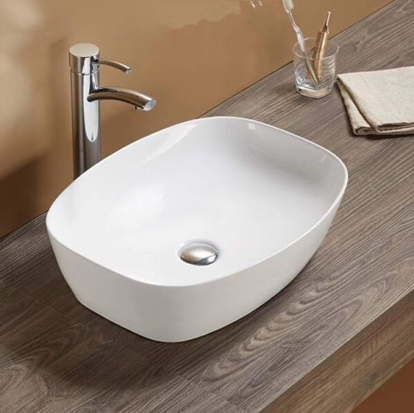CE50385 Gloss White Ceramic Basin 505x385x135mm
