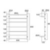 TP 8060H 2 EC-TP8060X Non Heated Towel Ladder Round Bar in Stainless Steel 630mm
