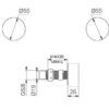 WT 2009BB 2 EC2009BB Brushed Brass Wall Mixer