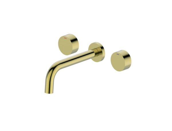 EC2009BB+2005BB Brushed Brass Basin/ Bath Set With Hot And Cold Handle