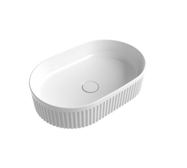 AU100MW Matt White Ceramic Basin 500x320x120mm