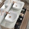 XECB-101GW_lifestyle-scaled AU102MW Matt White Ceramic Basin 415x365x120mm