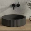 001 EC4011BK Matte Black Artificial Stone Basin 400x400x110mm