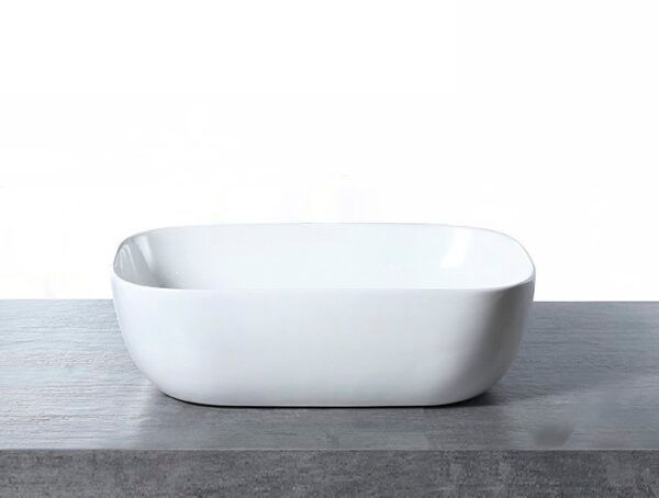 024MBS Gloss White Ceramic Basin 455x320x135mm