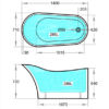 1 CEKBT-8 - Freestanding Bath 1400/1500/1700mm