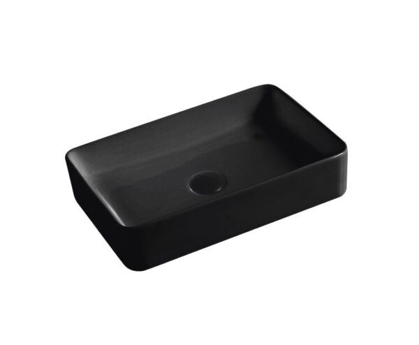 EC6035MK Matte Black Ceramic Basin 505x340x110mm
