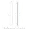 111 Thermogroup 12V Vertical Bar Chrome Heated Towel Rail Round VP900 900mm