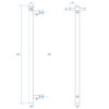 Thermogroup 12V Vertical Bar Chrome Heated Towel Rail Round VS900H 900mm