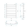 111 Thermogroup 240Volt Curved Chrome Heated Towel Rail Round CR44M 600mm