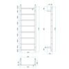 111 Thermogroup 240Volt Straight Chrome Heated Towel Rail Round SR17M 400mm