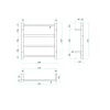 111 Thermogroup 240Volt Straight Chrome Heated Towel Rail Round SR25M 550mm