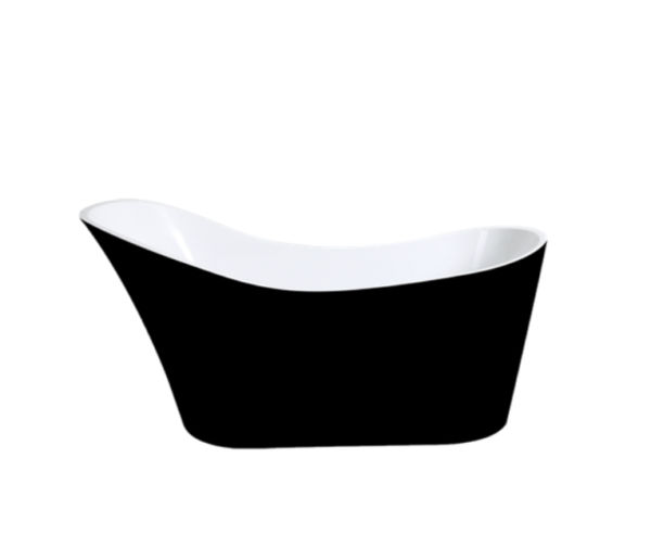 CEKBT-8BK - Black & White Freestanding Bath 1700mm