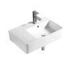 111 EC6141WR Gloss White Ceramic Basin 615x420x160mm - Right