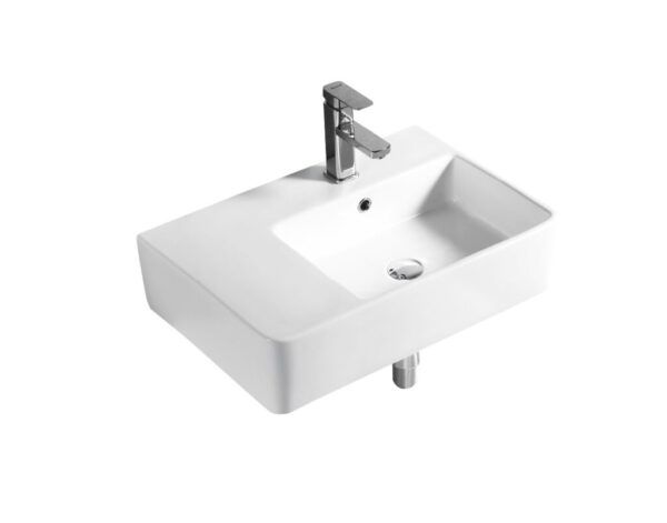 EC6141WR Gloss White Ceramic Basin 615x420x160mm - Right