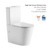 1111 ZUMI ZERO Extra High Tornado Rimless Flush Toilet Suite