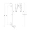 BV-R15SPGM Gun Metal Shower Rail