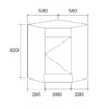 2 SGPC6060 Gloss White Freestanding Corner Vanity with Polymarble Top - 600x600mm