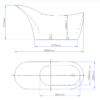 2 CEKBT-8 - Freestanding Bath 1400/1500/1700mm