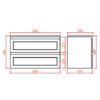 2 CEFMW900WH Matt White Wall Hung Vanity Double Drawers - 900x460mm