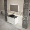 2 CEFMW900WH Matt White Wall Hung Vanity Double Drawers - 900x460mm