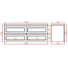 2 CEFMW1500WH Matt White Wall Hung Vanity Four Drawers Double Basins - 1500x460mm