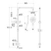 BV-DSHR1HGM Gun Metal Twin Shower Rail