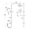 BV-DSHSS1HGM Gun Metal Twin Shower Rail