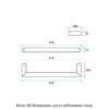 22 Thermogroup 12V Single Bar Chrome Heated Towel Rail Round DSR4 450mm