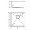 EC4545GB 32L Single Bowl Kitchen Sink 450x450mm