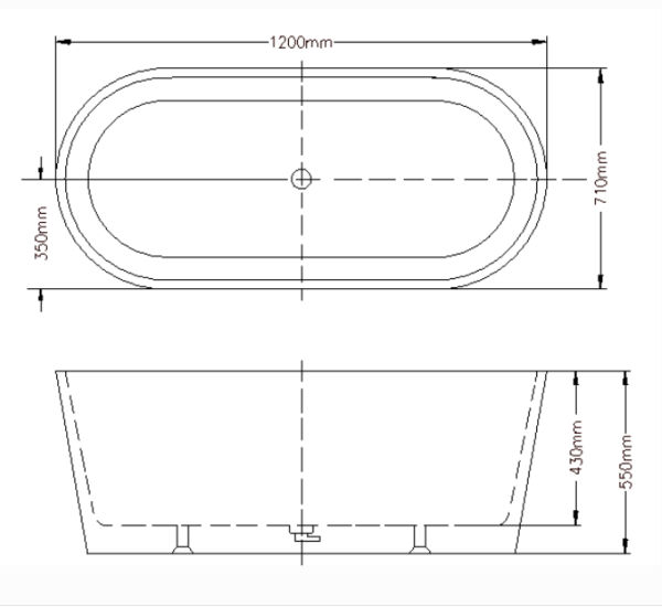 CEOBT - Freestanding Bath 1200mm