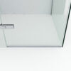 3 SS08 - Brushed Nickel Frameless Shower Screen with Wall Brackets - 1150x850mm