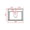 3 CEFMW600WH Matt White Wall Hung Vanity Double Drawers 600x460mm
