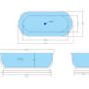 555 CEFBT - Freestanding Bath 1690mm
