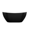 555 CEKBT-4BK - Black & White Freestanding Bath 1500/1660mm