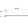 600mm EXON Chrome Single Towel Rail 600mm