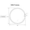 700 frame AU-LMWIN-700 Round LED Mirror 700mm